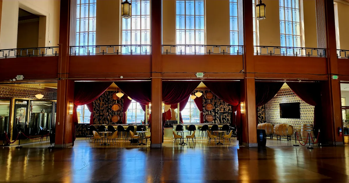 Goldbar Whiskey in Historical Building One on Treasure Island