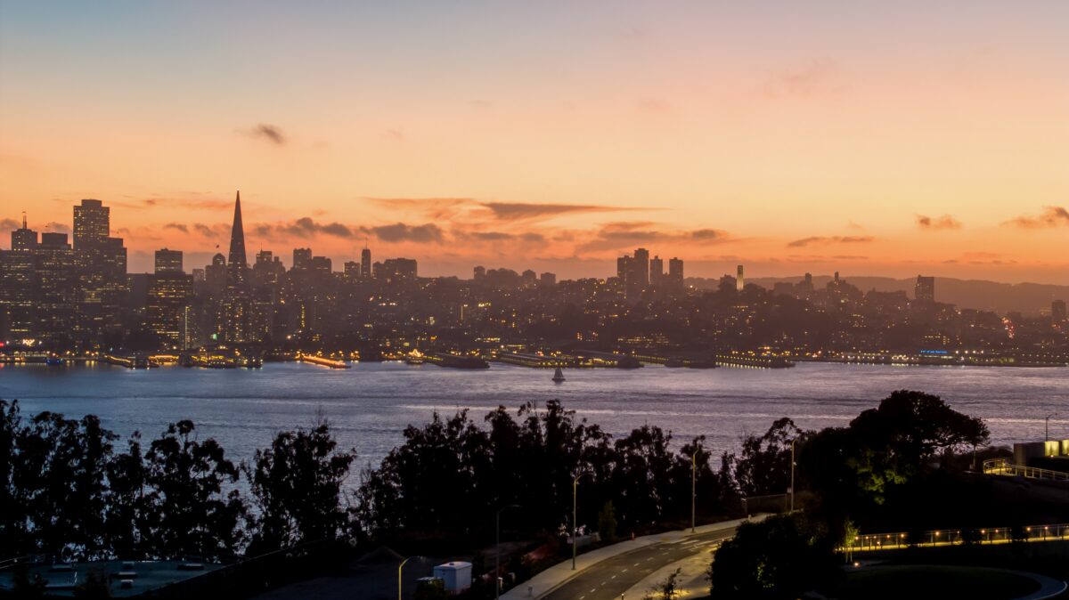 Skyline View of San Francisco from Treasure Island